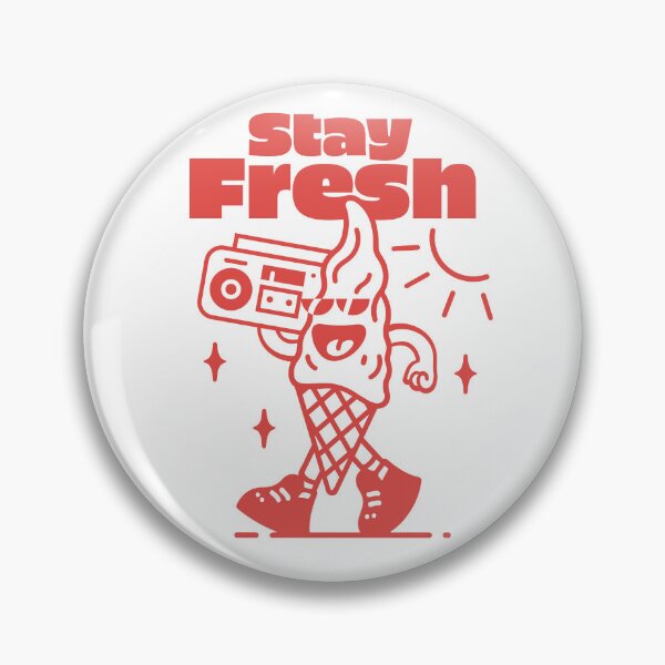 Item preview, STAY FRESH ice cream • red • boombox designed and sold by Ursule-art.