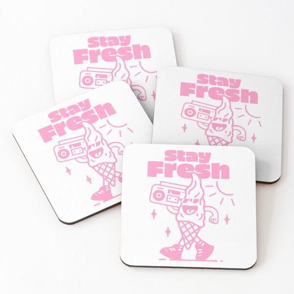 Item preview, STAY FRESH ice cream • pink • boombox designed and sold by Ursule-art.