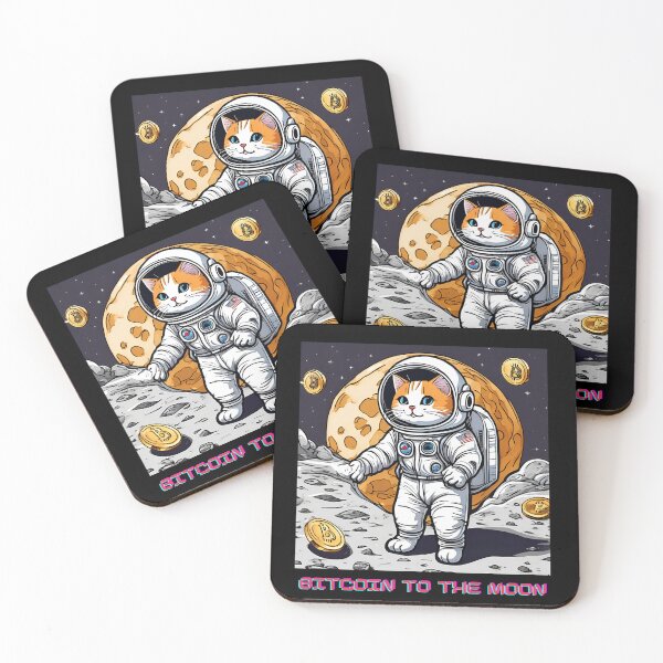 Item preview, Bitcoin to the moon Astronaut Cat designed and sold by sydney-syder.