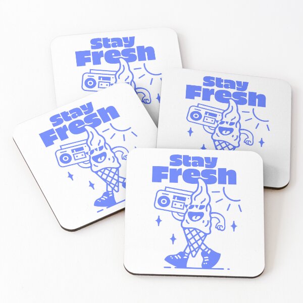 Item preview, STAY FRESH ice cream • blue • boombox designed and sold by Ursule-art.