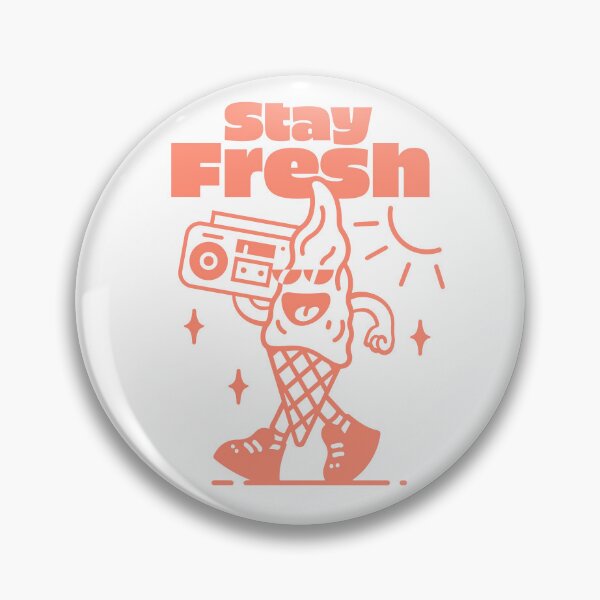 Item preview, STAY FRESH ice cream • coral • boombox designed and sold by Ursule-art.