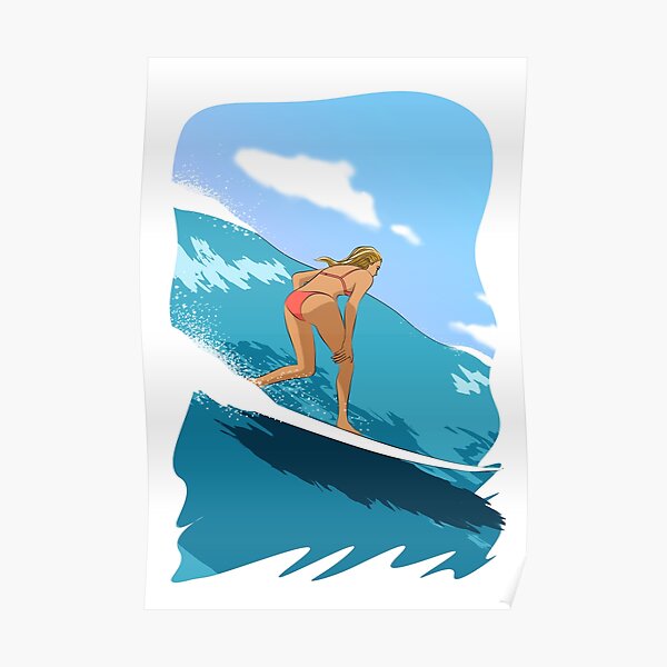 Surf girl Poster