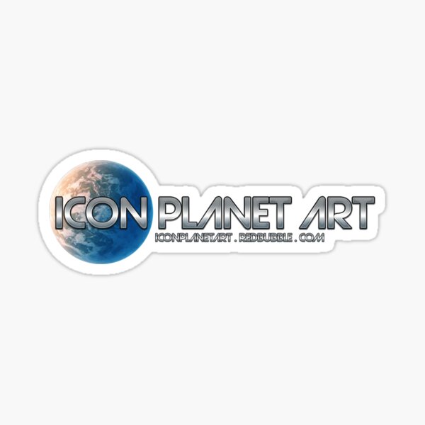 Icon Planet Art Design Logo Sticker