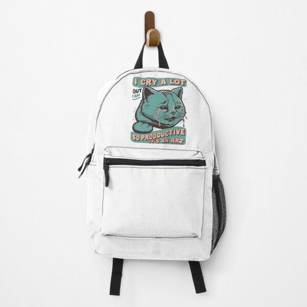 Item preview, I Cry A Lot But I Am So Productive It's An Art Cat cry designed and sold by 90's Misaki.