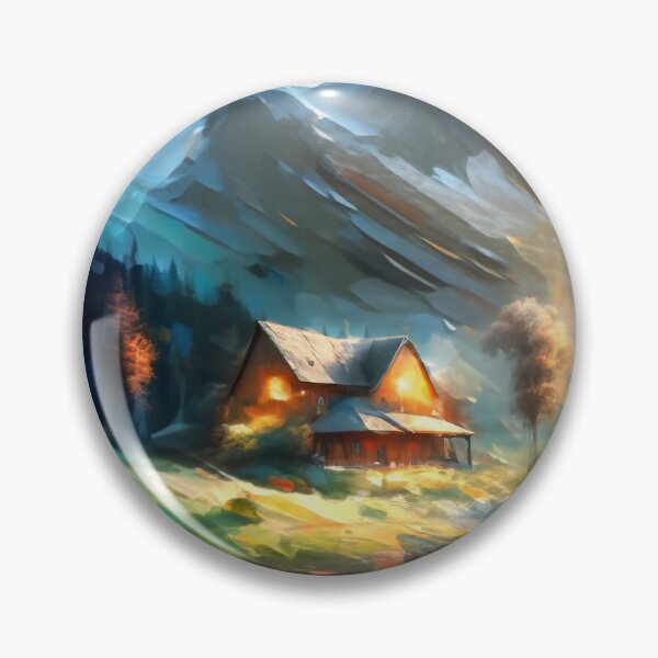Item preview, Mountain Cabin designed and sold by ArtFactoryAI.