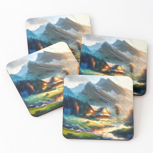 Item preview, Mountain Cabin designed and sold by ArtFactoryAI.