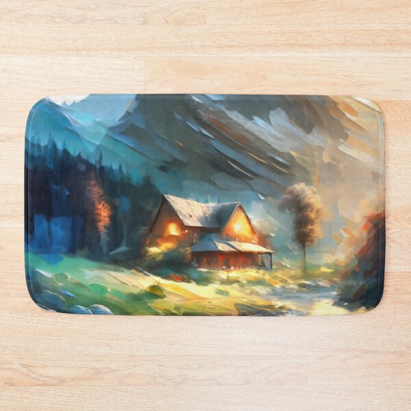 Item preview, Mountain Cabin designed and sold by ArtFactoryAI.