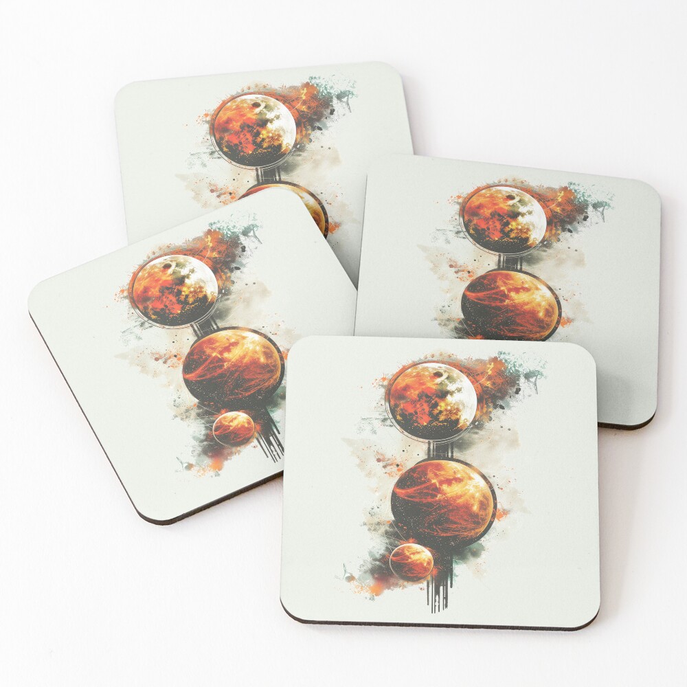 Item preview, Coasters (Set of 4) designed and sold by ilustracool.