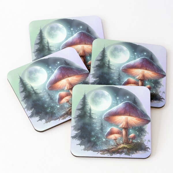 Item preview, Magical Fungi Forest Night designed and sold by Lecturarte.
