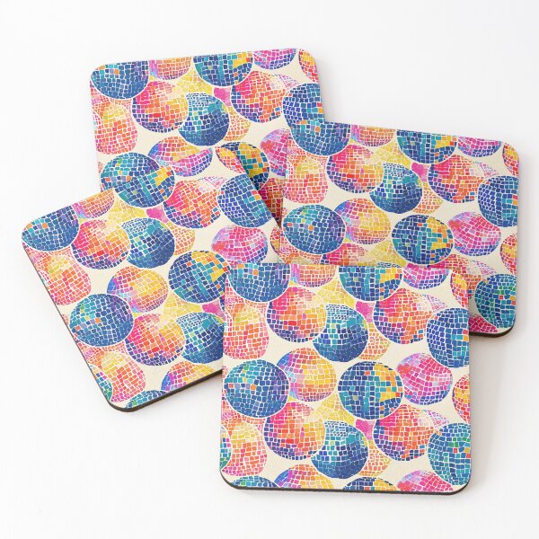 Item preview, Disco Balls colorful rainbow design on White  designed and sold by NikkofTime.