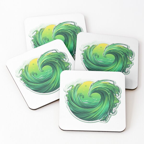 Item preview, Green wind wave designed and sold by JangmiHorang.