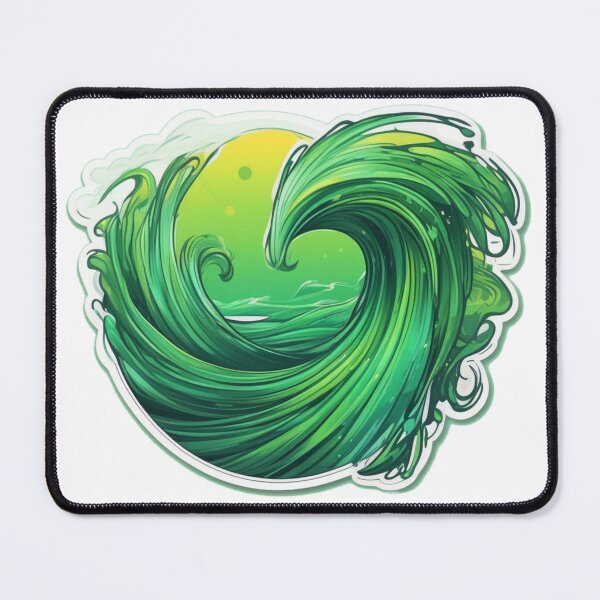 Item preview, Green wind wave designed and sold by JangmiHorang.