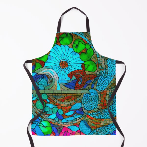 Item preview, Azure Symphony: Blue Stained Glass Pattern Design designed and sold by GrizzlyCollective.