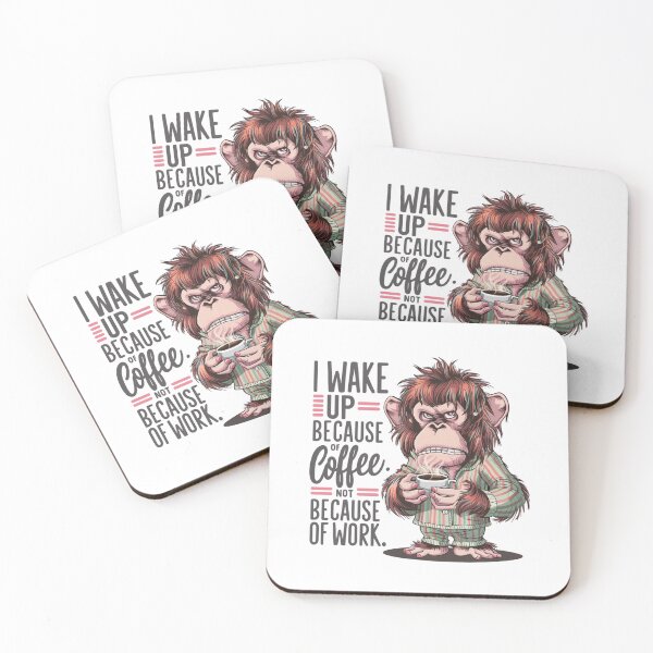 Item preview, I wake up because of coffee orangutan designed and sold by syedmaaz.