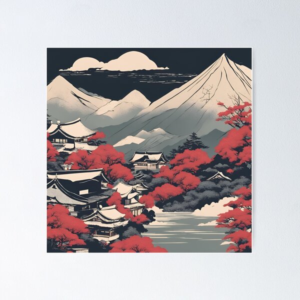 Item preview, red trees japan designed and sold by cloudzer0000.