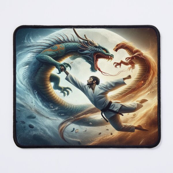 Item preview, Judo, sport, combat, martial art, dragon, moon designed and sold by Redbdon.