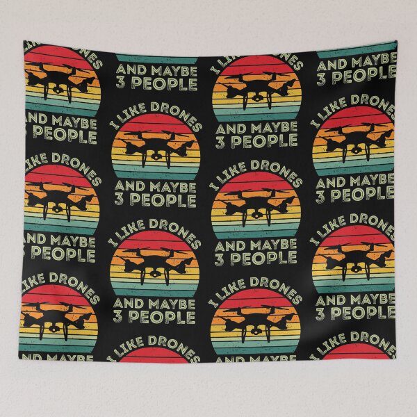 Item preview, I Like Drones And Maybe Three People Drone Operator Pilot Unmanned Aircraft UAV's designed and sold by GravitiTees.