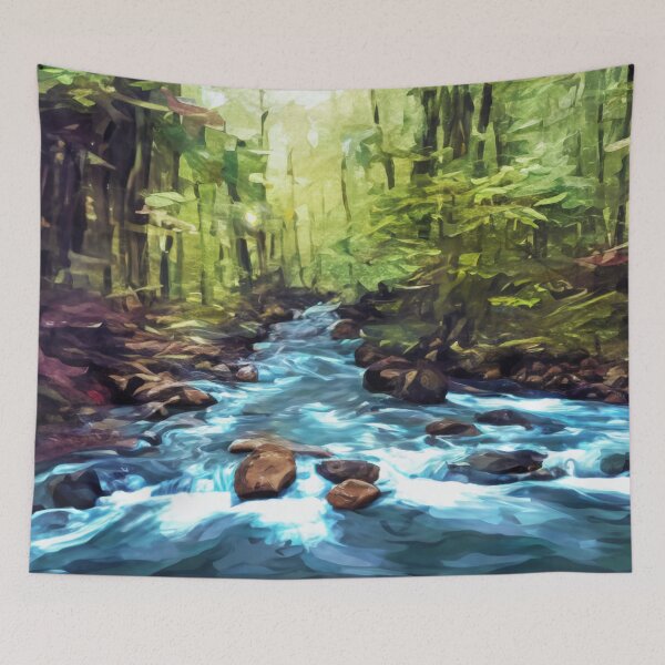 Item preview, River through the Forest designed and sold by ArtFactoryAI.