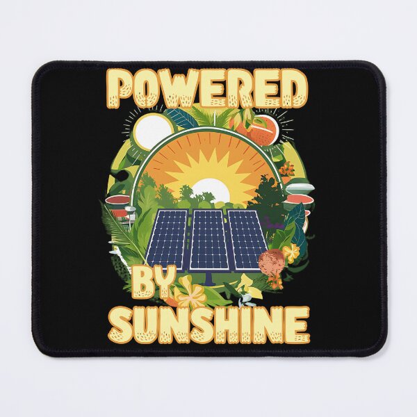 Item preview, POWERED by SUNSHINE clean energy sustainability climate cartoon style design designed and sold by Jt41.