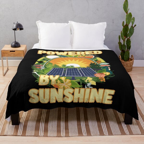 Item preview, POWERED by SUNSHINE clean energy sustainability climate cartoon style design designed and sold by Jt41.