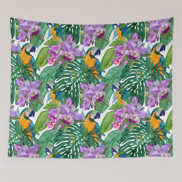 Item preview, Tropical Macaws And Orchids designed and sold by Sketchbook Designs.