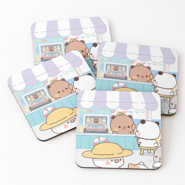 Item preview, Bubu and Dudu Summertime | Cute Bear Couple | Panda Yier | Bubu Brownie Bear designed and sold by valeriehsin.