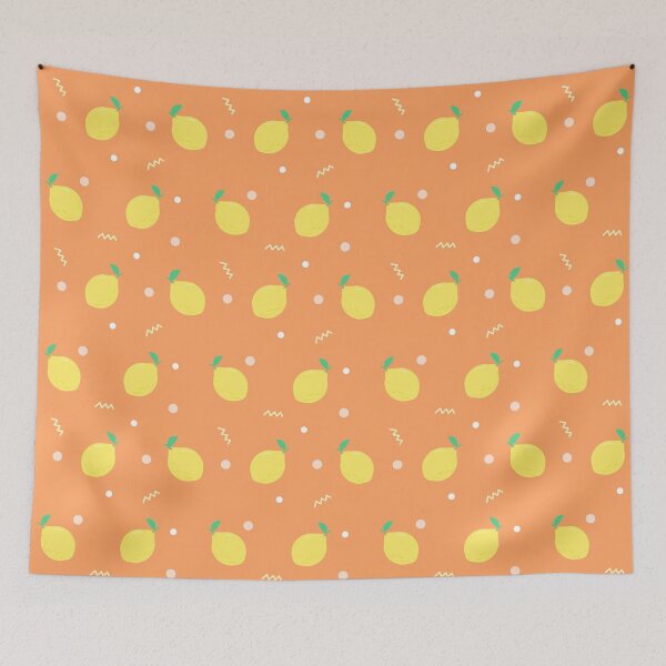 Item preview, Kids seamless pattern cute summer lemon hand drawn background designed and sold by nuchz.