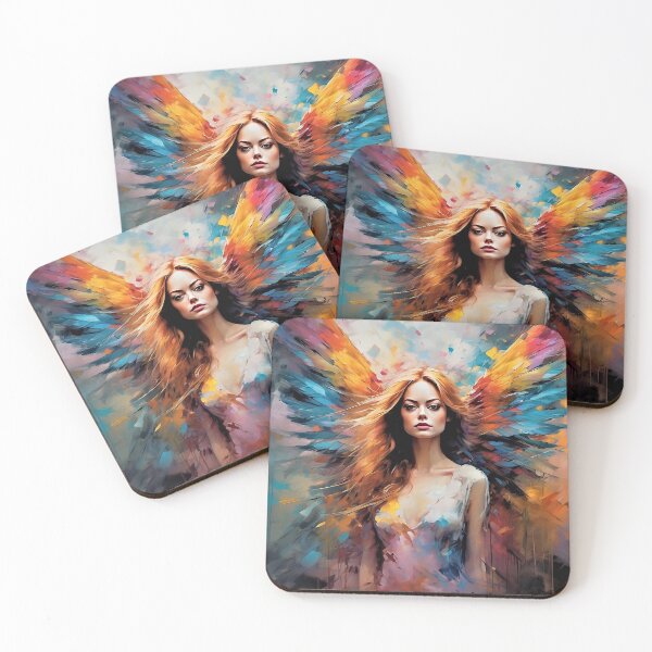 Item preview, Big colorful angel with Emma Stone face designed and sold by bogfl.