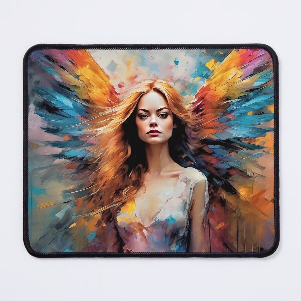 Item preview, Big colorful angel with Emma Stone face designed and sold by bogfl.