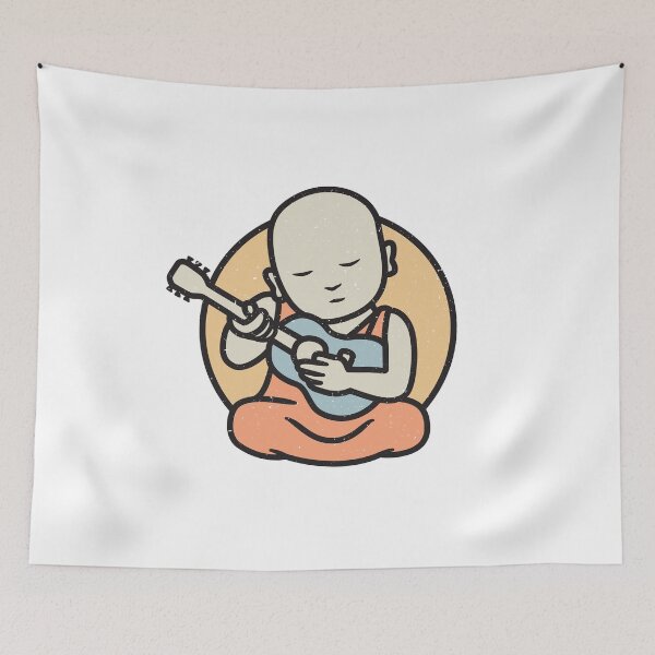 Item preview, Buddha Guitar - Buddhist Monk Guitarist Musician designed and sold by propellerhead.