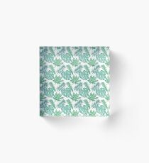 Aloha - Green Pattern Acrylic Block