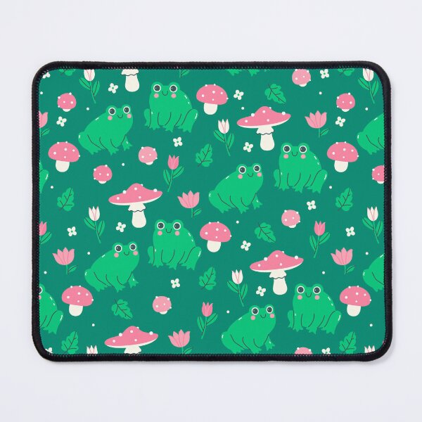 Item preview, cute frogs, flowers, fly agarics. designed and sold by burbura.