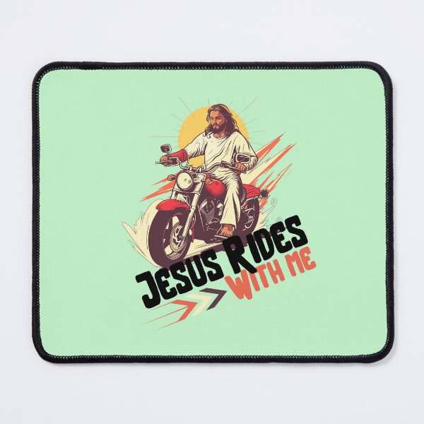 Item preview, Funny Jesus Cartoon on Motorbike T-Shirt - Hilarious Christian Art designed and sold by zax454.