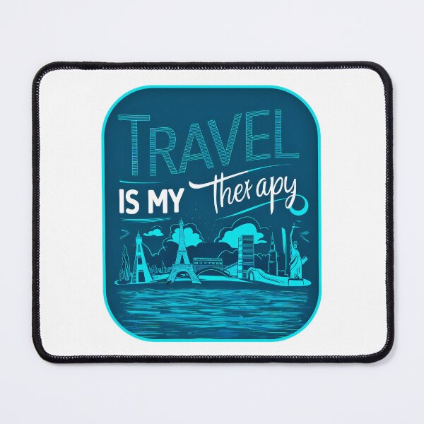 Item preview, Travel is my Therapy - Vintage travel stickers - Minimalist retro style for tourism and adventure designed and sold by pod24.