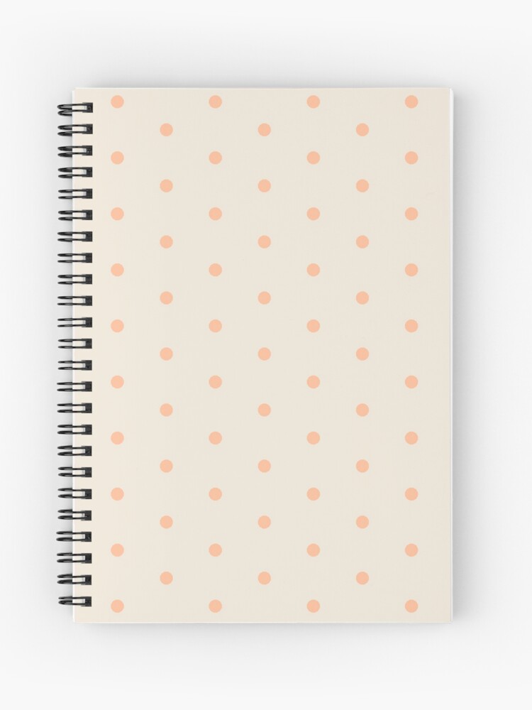 Journal, Geometric Peach Plethora Peach Fuzz Pristine Polka Dots designed and sold by Triplicate Limited