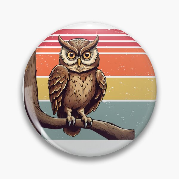 Item preview, Powerful owl retro - on branch designed and sold by maggiesens.