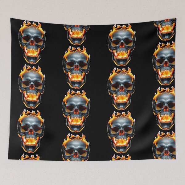 Item preview, skull engulfed in flames designed and sold by Mmarchi1991.