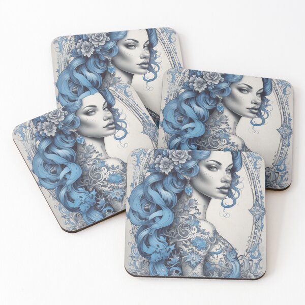 Item preview, Blue Tattoo Pinup designed and sold by MatrixTattoo.