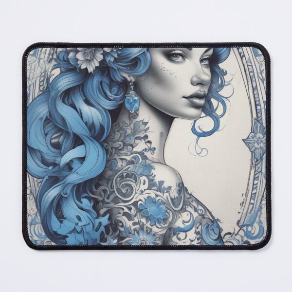 Item preview, Blue Tattoo Pinup designed and sold by MatrixTattoo.