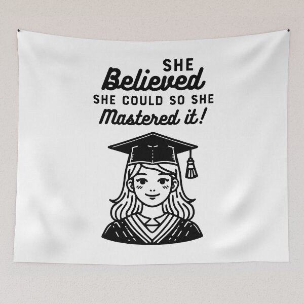 Item preview, She Believed She Could so She Mastered it! designed and sold by CowCanvas.