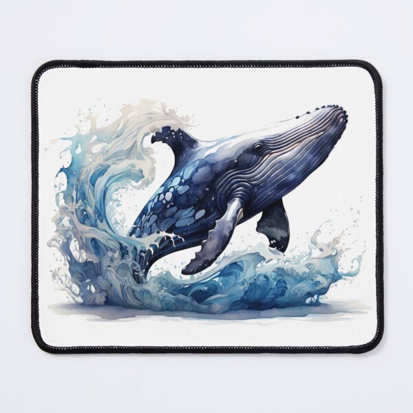 Item preview, a digital watercolor of a whale designed and sold by Rose Design & Photos.