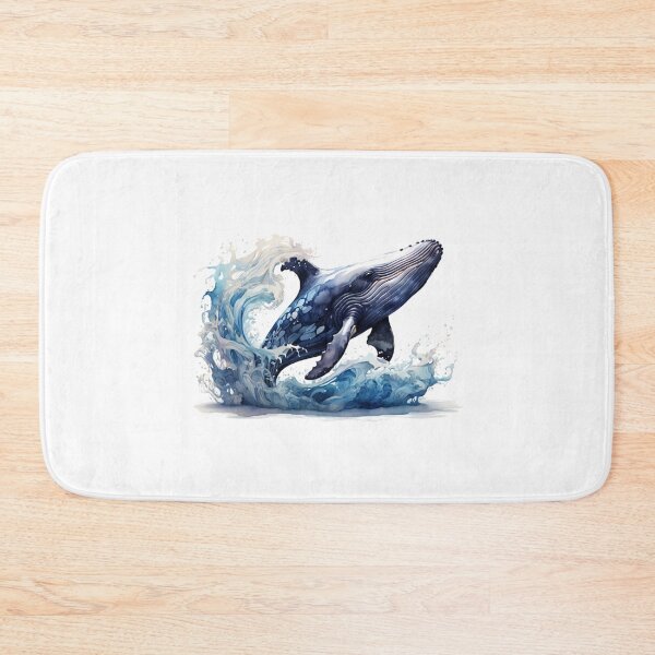 Item preview, a digital watercolor of a whale designed and sold by Rose Design & Photos.