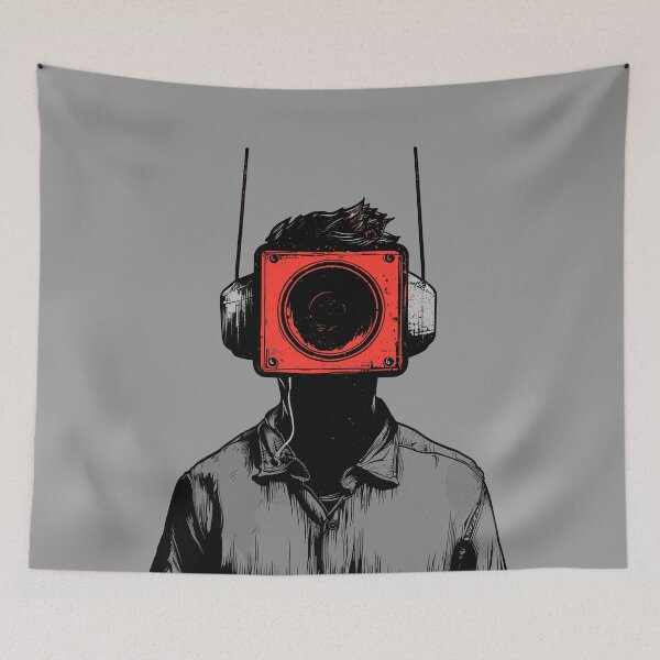 Item preview, Neighbor with Funny Speaker Head Radiohead designed and sold by Sitchko.