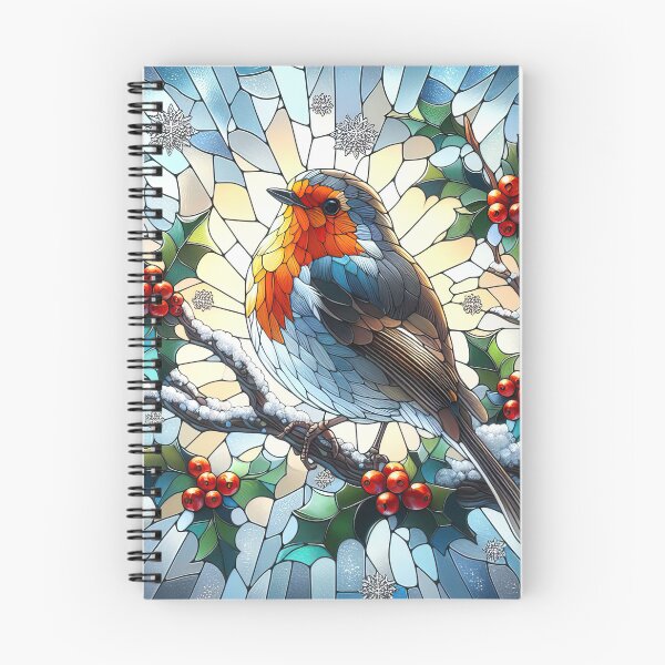 Item preview, British Robin Red-Breast on Christmas Holly with Snow designed and sold by LazioJoe.