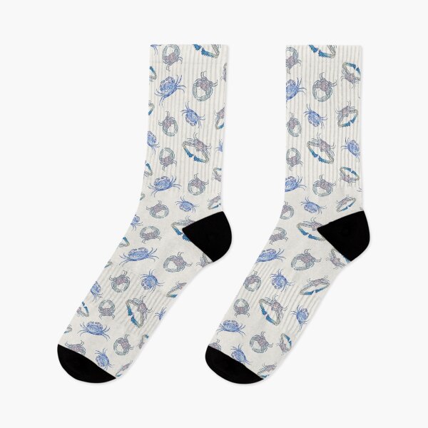 Item preview, Blue and Pink Crab Pattern designed and sold by NdesignTrend.
