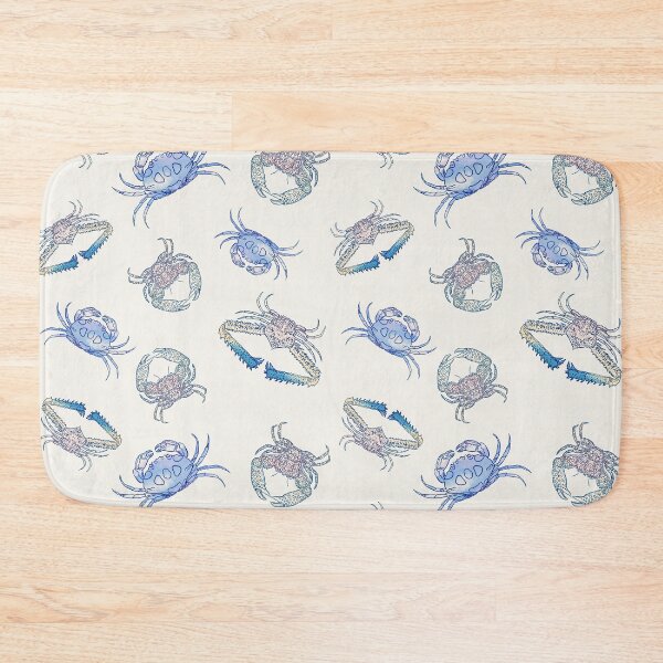 Item preview, Blue and Pink Crab Pattern designed and sold by NdesignTrend.