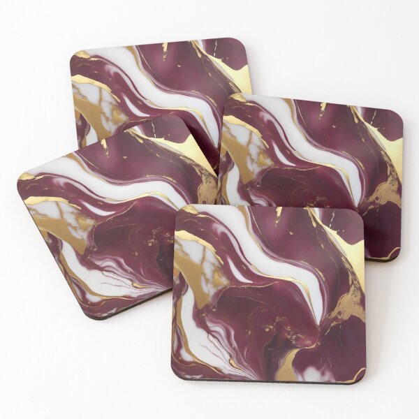 Item preview, Burgundy Gold Liquid Marble Pattern designed and sold by Tamas Das.