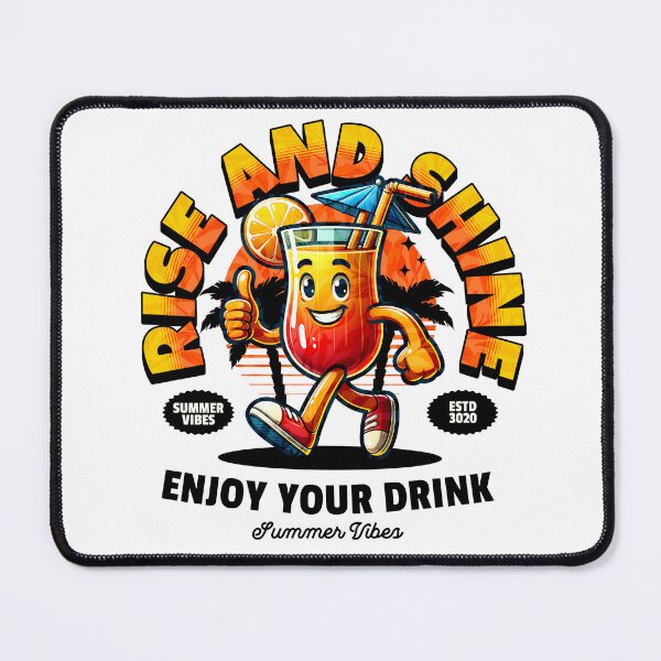 Item preview, cute drink mascot rise and shine designed and sold by ShawishArt.