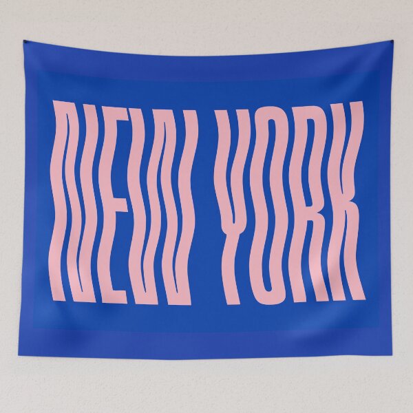 Item preview, New York Wavy Text Cool Pop Art designed and sold by Paigaam.