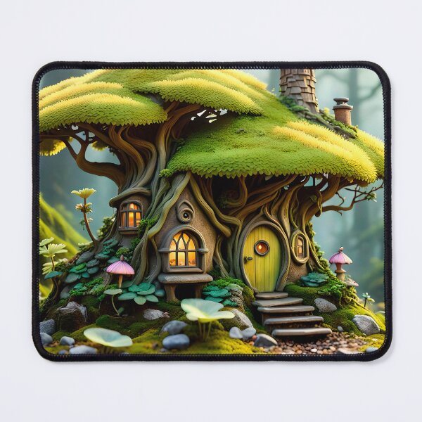Item preview, Fairy tree house in the forest designed and sold by DreamlifeBackgrounds.